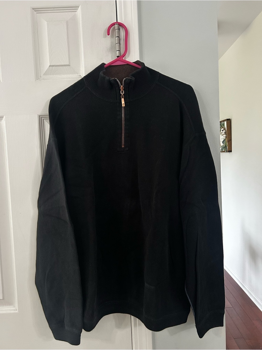 Tommy Bahama Black Half-Zip Sweater Pullover